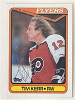 Philadelphia Flyers Tim Kerr 1990 Topps #210 signe