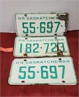 Vintage 1964 License Plates