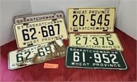 Vintage 1950's License Plates