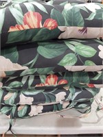 >Floral chair cushions and tote