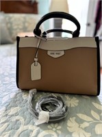 Cream and Tan small purse, Nine West