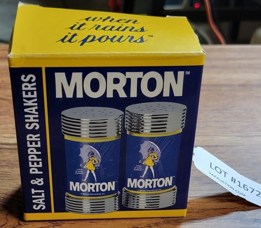 NEW MORTON SALT & PEPPER SHAKERS