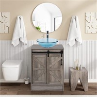 (N) Puluomis Bathroom Vanity, 24 inch Barn Door Mo