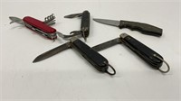 (5) pocket knives, conditions as shown