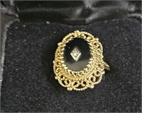 ring with black stone