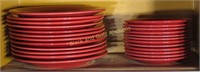 12 Each Scarlet Fiesta Dinner And Salad Plates