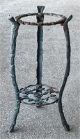 (O) Vintage Wrought Iron Plant Stand 24"