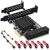 Open Box Rivo PCIe SATA Card, 6 Port with 6 SATA C