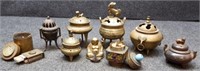 Brass & Pottery Inscense Burners / Censers