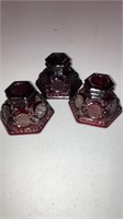 Ruby Red 3/ candleholders