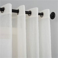 Mainstay Sheer Grommet Ivory Curtain Panel