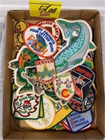 FLAT W/ VINTAGE PATCHES OF ALL KINDS