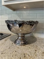 Rogers Lovely Silverplate Punch Bowl 10" x 14”