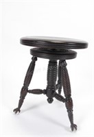 Antique Ball-n-Talon Organ Stool