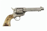 DW Harris Engraved Colt 1873 SAA .38-40 Nickel