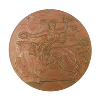 A bronze Olympic medal. Dated 1896. A