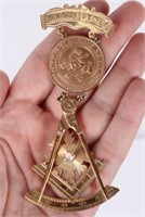 MASTER FREEMASONS MEDAL14K GOLD HISTORIC LASKEY