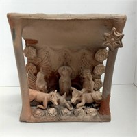 Nativity scene clay / yard art
