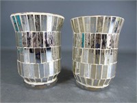 Mirrored Tile Vase/Candleholders