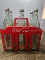6 32 Oz  Coke Bottles with Carrier