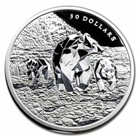 2023 Rcm 2oz Silver $30 Animal Family Grizzly Bear