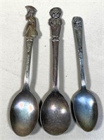 3pcs col. spoons, campbells, Pinocchio & M. Poppin