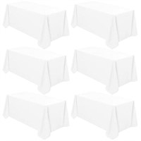 6 Pack Tablecloth 90 x 156 inch Polyester Table