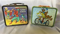 Scooby-Doo & Marvel Superheroes Metal Lunchboxes