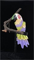 Folk Art Parrot on a Branch