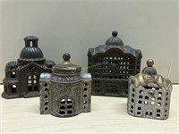 Vintage Cast Iron Bank Buildings 3" to 4” tall
