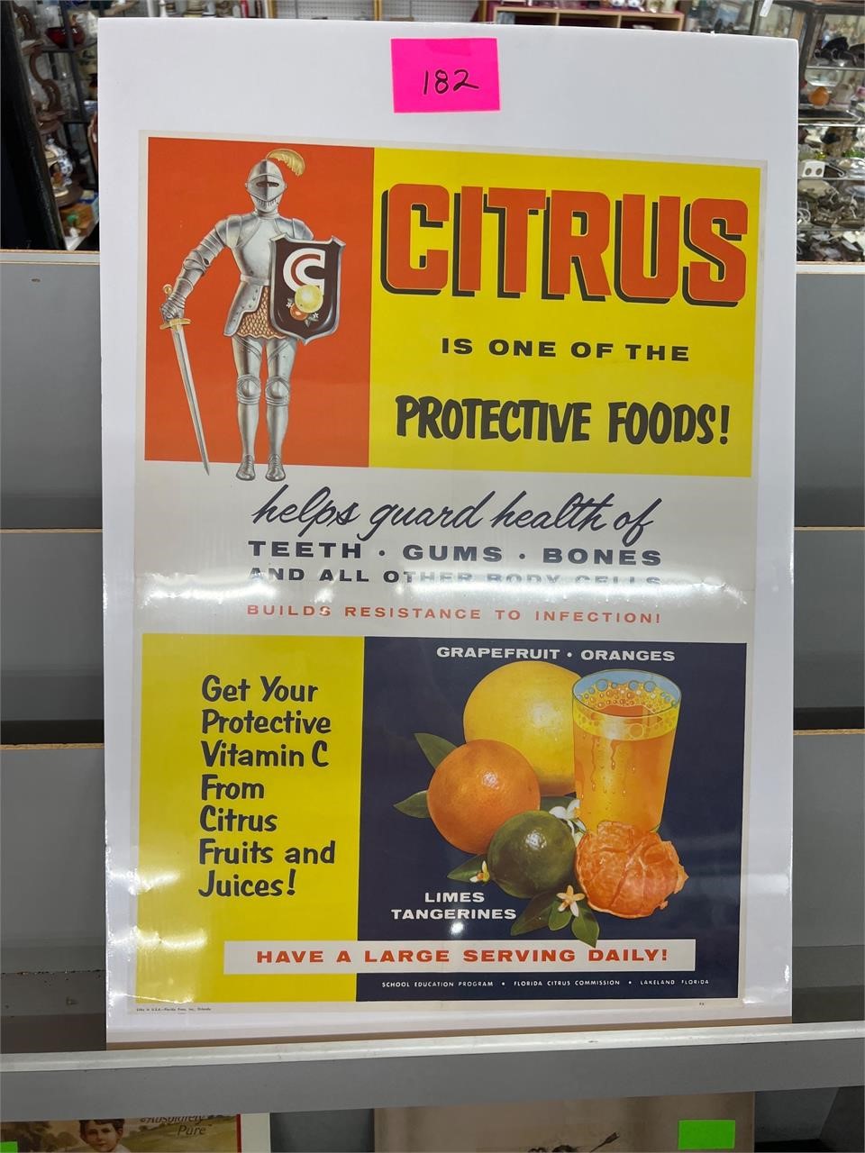 Old Store advertising sign citrus fruit