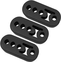 3PCS Black Rubber Exhaust Hanger