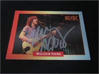 Malcolm Young Signed Trading Card SSC COA