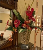 Large Floral Arrangement In Decorative Vase