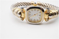 Colliezie Two Tone Hinged Cuff Watch