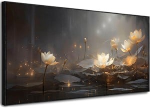 $170  SDYA Floral Wall Art 30x60 Gold Canvas