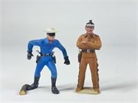 PAINTED LEAD LONE RANGER & TONTO FIGURES