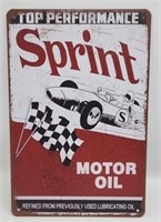 Sprint Motor Oil Metal Advertising Sign -