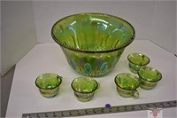 Carnival Punch Bowl and cups