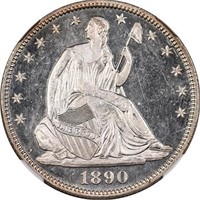 50C 1890 NGC MS66* PL