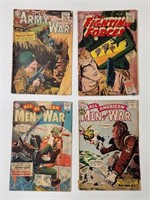 4) VINTAGE ALL AMERICAN MAN OF WAR COMIC BOOKS