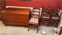 Cherry Drop leaf table /6 chairs