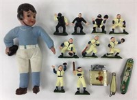 Vintage Football Doll, Baseball Figurines, Lighter