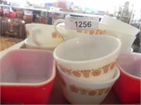 Vintage Red Pyrex Dishes (no lids), Pyrex Cups &