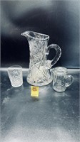 Very Heavy Lead Crystal Pitcher & more