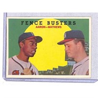 High Grade 1959 Topps Fence Busters Mays/mathews