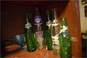 Lot of Vintage Soda Bottles