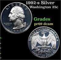 Proof 1992-s Silver Washington Quarter 25c Grades