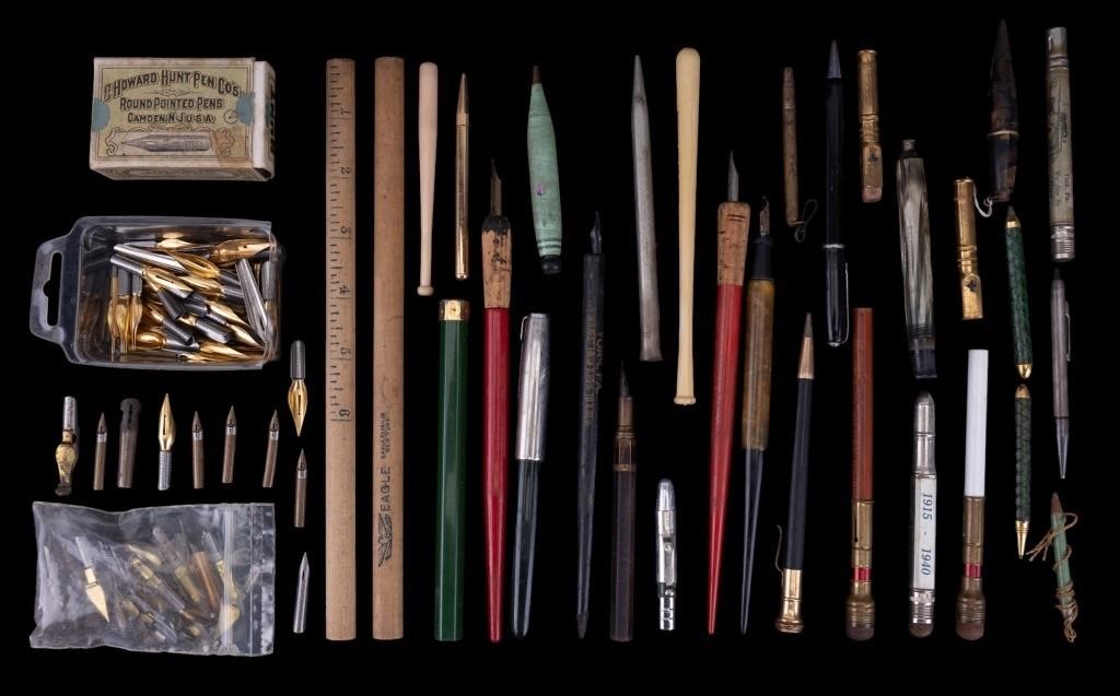 Antique Pens, Pencils, Desk Accessories