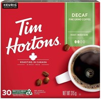Tim Hortons Decaf Coffee, Single Serve Keurig (30)
